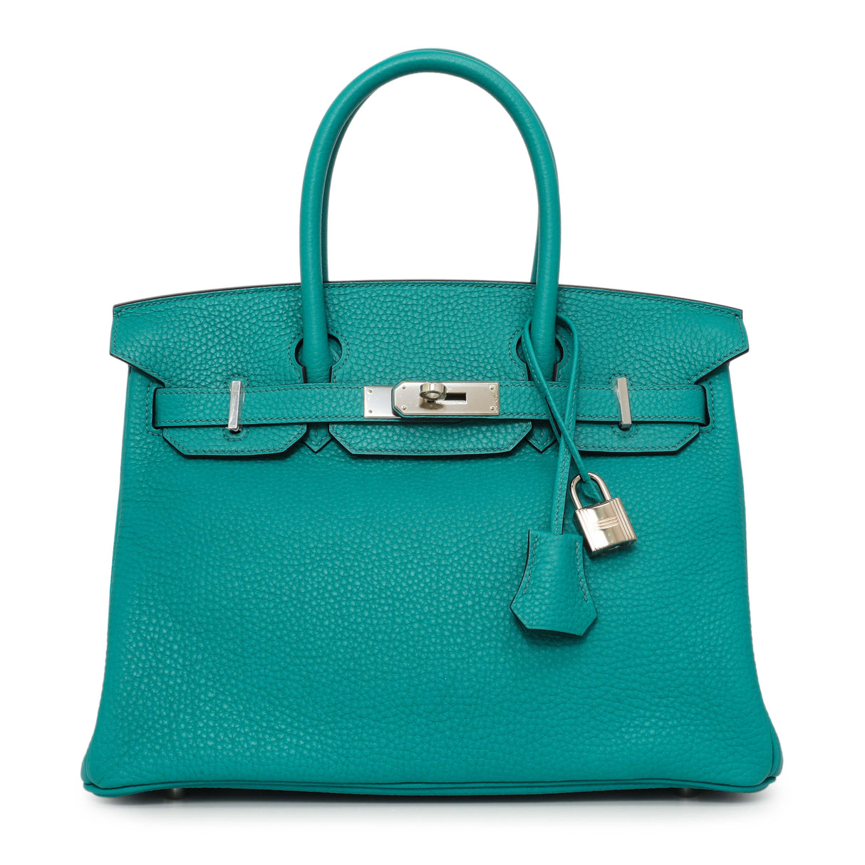 Hermes Bleu Paon Clemence Birkin 30 Handbags Hermes