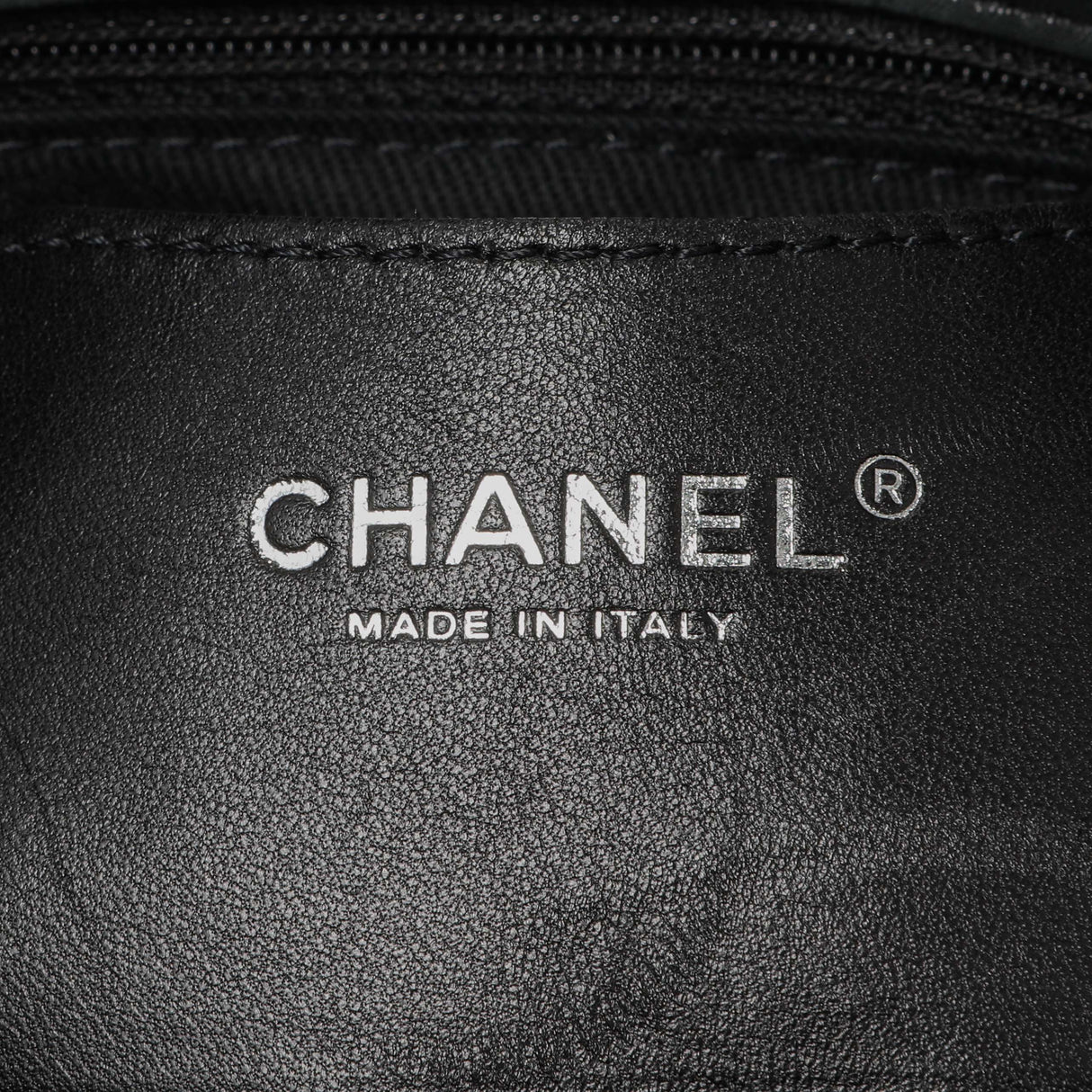 Chanel Black Iridescent Calfskin Quilted Large Just Mademoiselle Bowling Bag Handbags Chanel