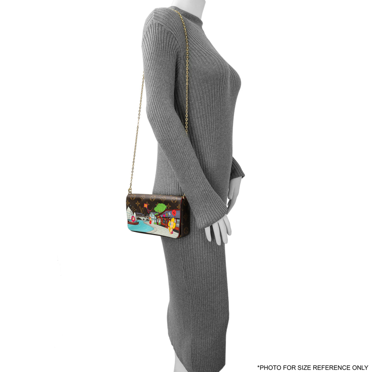 Louis Vuitton Monogram 2022 Christmas Animation China Chengdu Pochette Felicie Chain Wallet Handbags Louis Vuitton