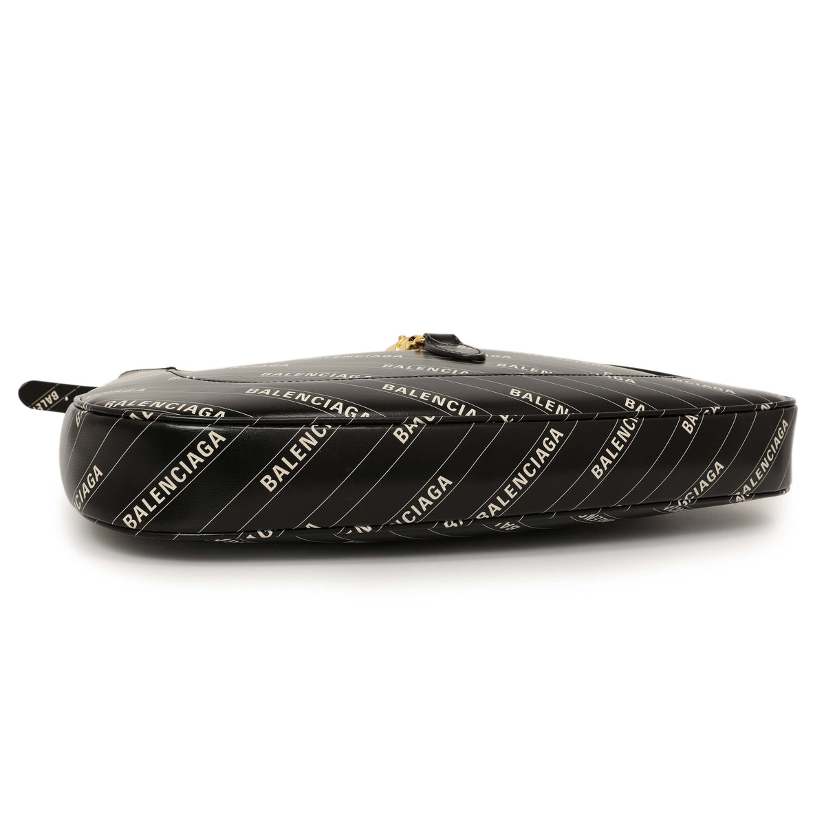 Gucci X Balenciaga Black Calfskin Logo Print Medium Jackie 1961 Hobo Handbags Gucci