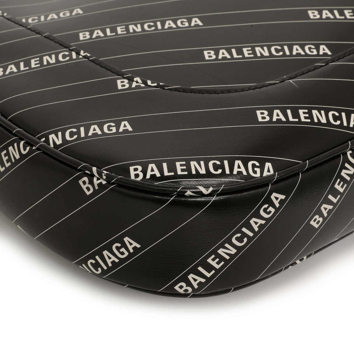 Gucci X Balenciaga Black Calfskin Logo Print Medium Jackie 1961 Hobo Handbags Gucci