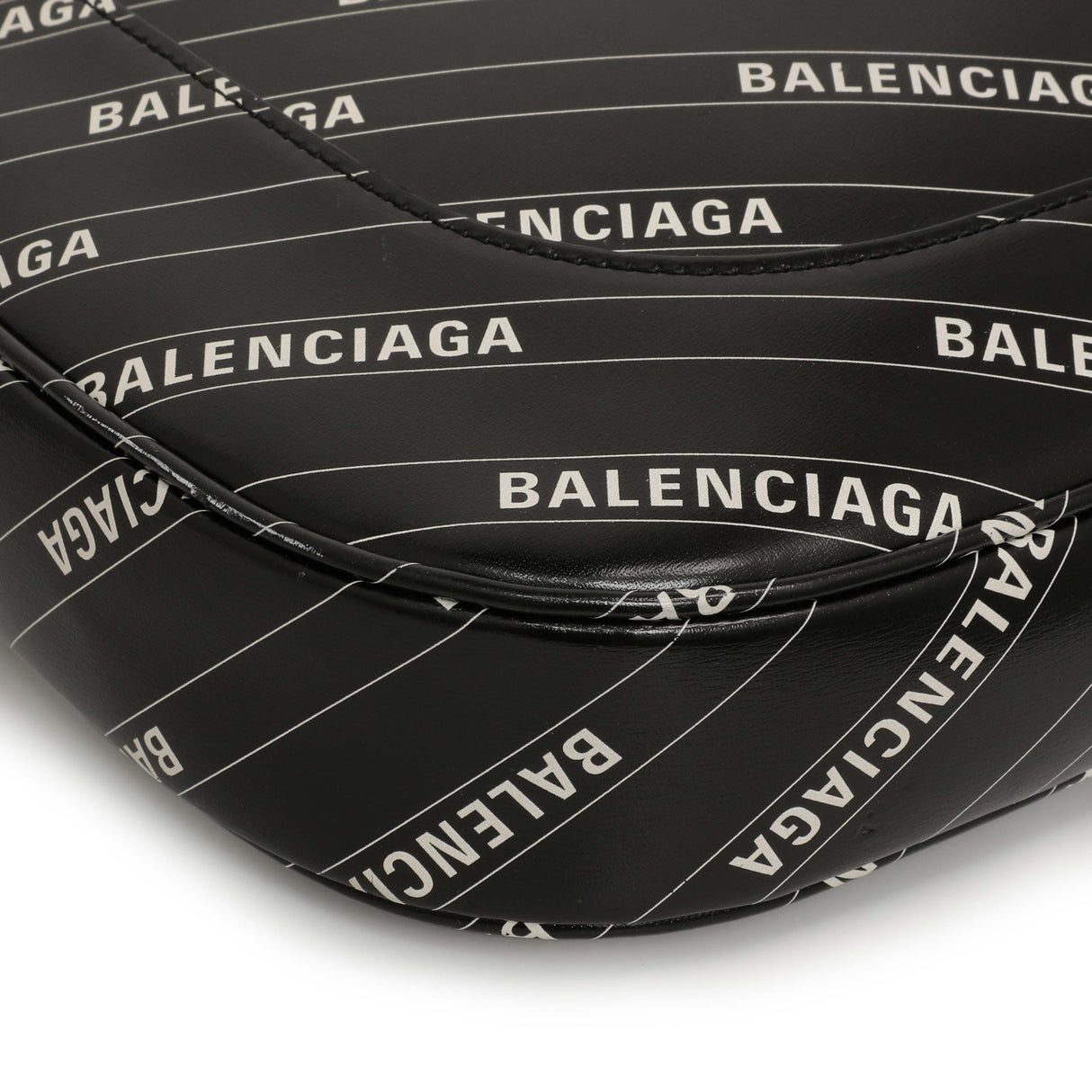 Gucci X Balenciaga Black Calfskin Logo Print Medium Jackie 1961 Hobo Handbags Gucci