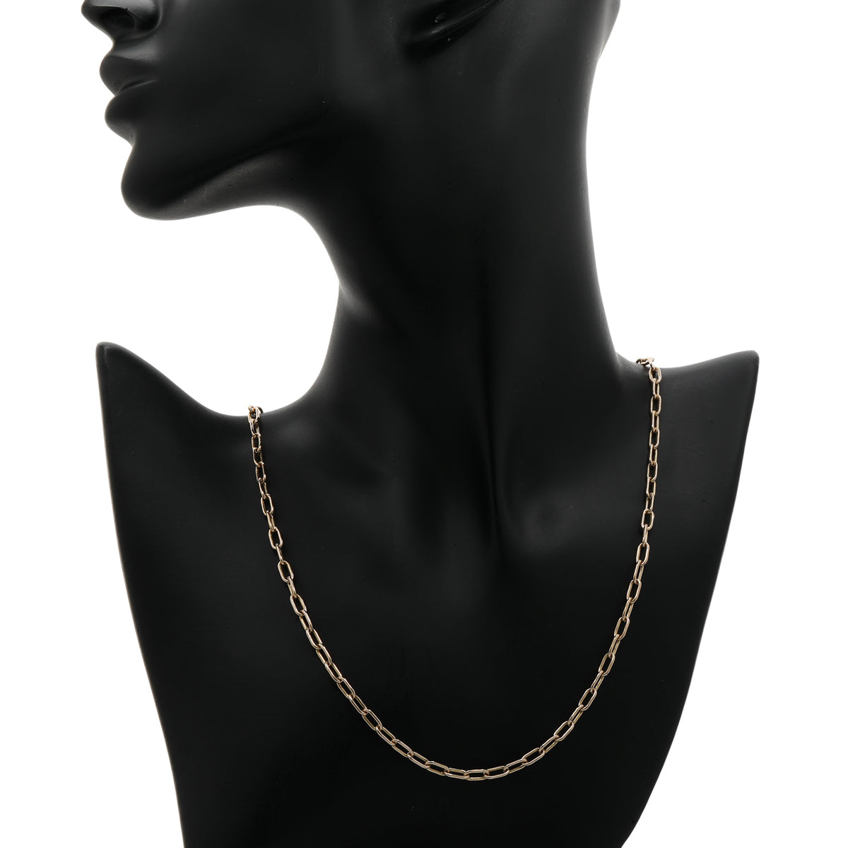 10K Yellow Gold Paperclip Chain Fine Jewellery Modaselle