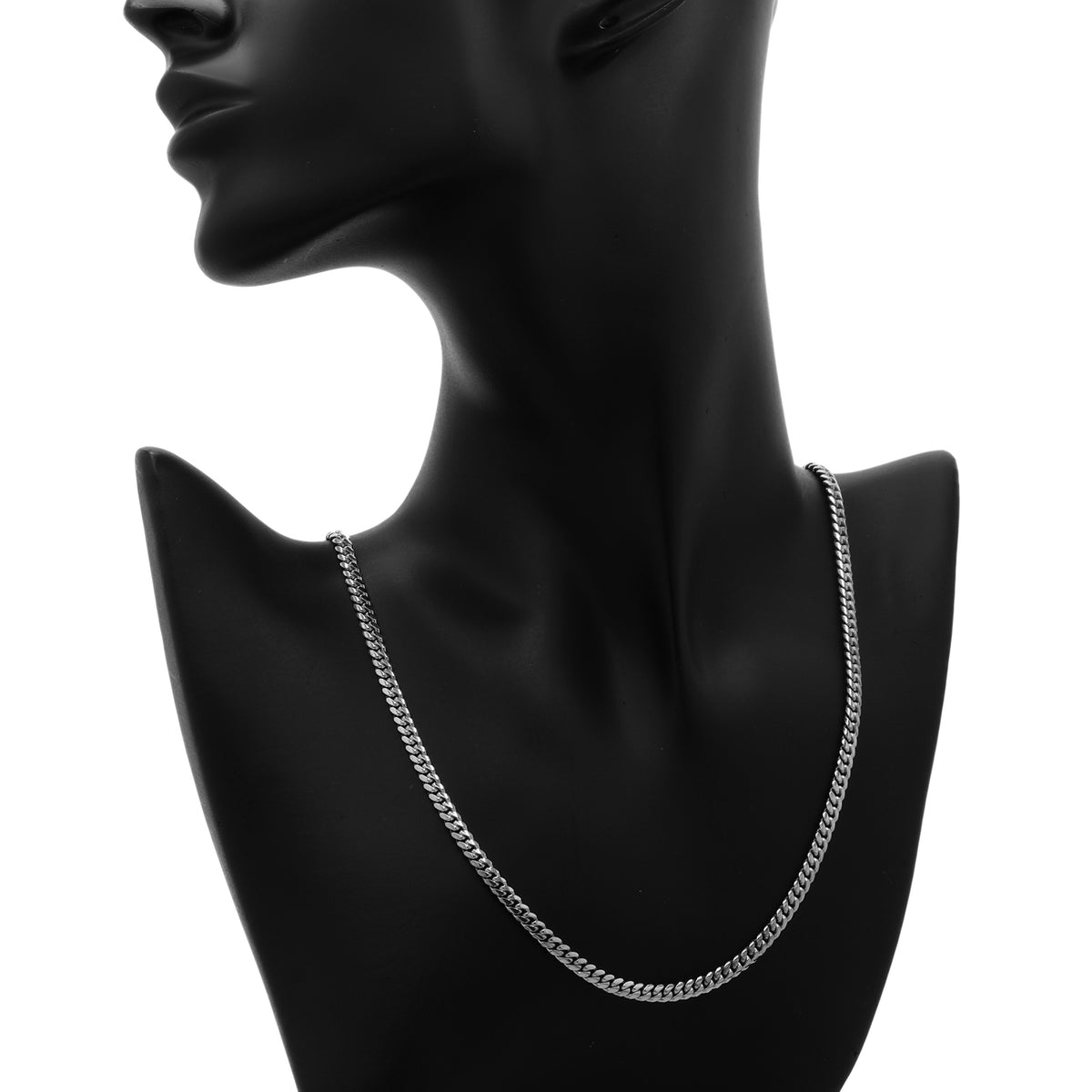 14K White Gold Miami Cuban Link Chain Fine Jewellery Modaselle