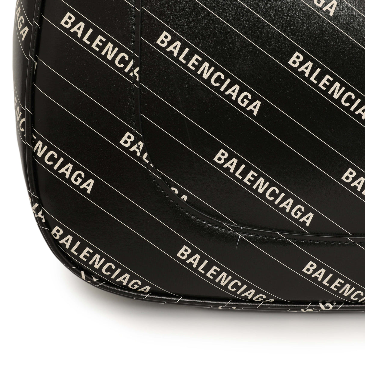 Gucci X Balenciaga Black Calfskin Logo Print Medium Jackie 1961 Hobo Handbags Gucci