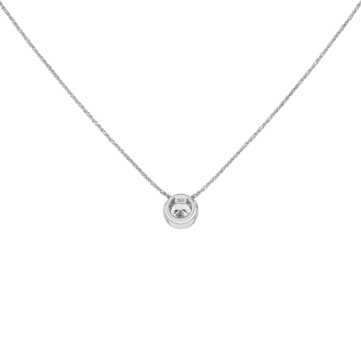18K White Gold 0.35 Carat Diamond Pendant Fine Jewellery Modaselle