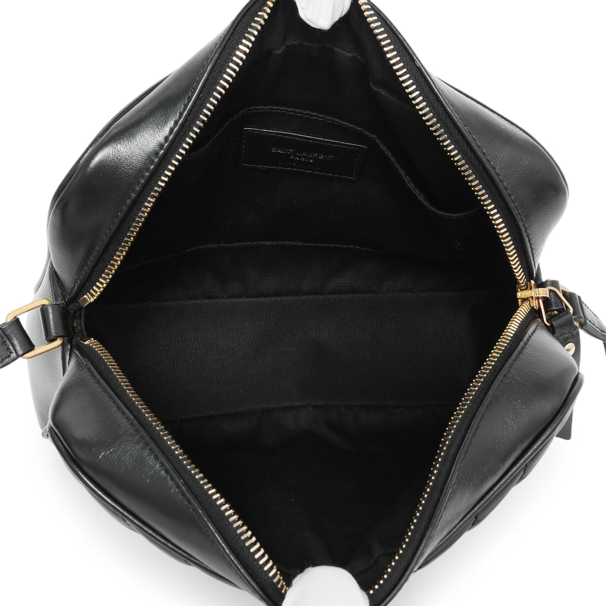 Saint Laurent Black Calfskin Matelasse Monogram Lou Camera Bag Handbags Saint Laurent