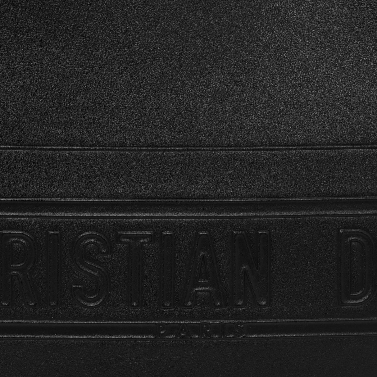 Christian Dior Black Calfskin Embossed Medium Book Tote Handbags Christian Dior