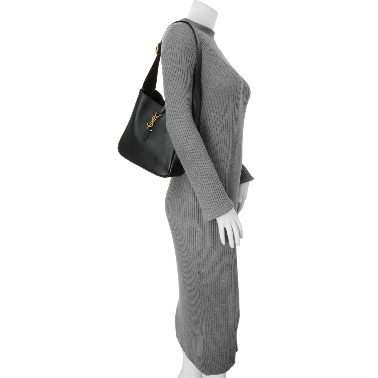 Saint Laurent Black Smooth Calfskin Small Le 5 A 7 Soft Hobo Handbags Saint Laurent