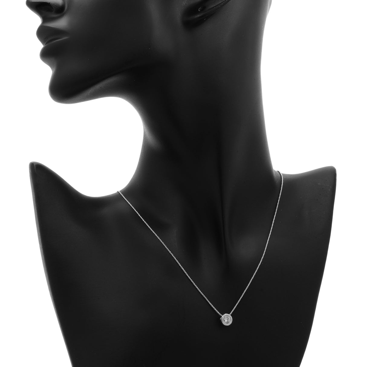 18K White Gold 0.35 Carat Diamond Pendant Fine Jewellery Modaselle