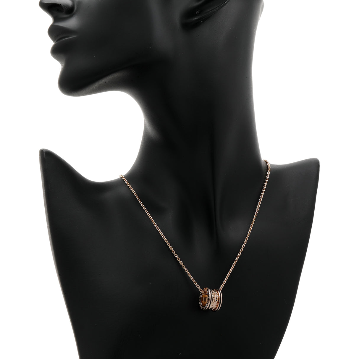 Bulgari 18K Rose Gold B.zero1 Rock Pendant Necklace Designer Jewellery Bulgari