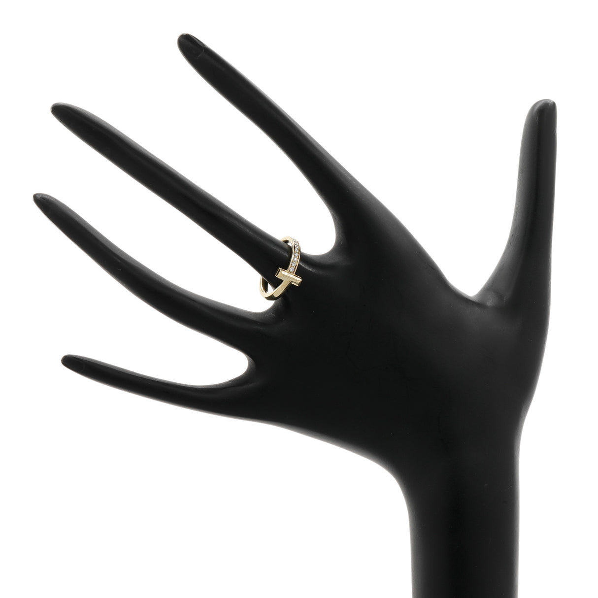 Tiffany & Co. 18K Yellow Gold Diamond T1 Ring Designer Jewellery Tiffany and Co