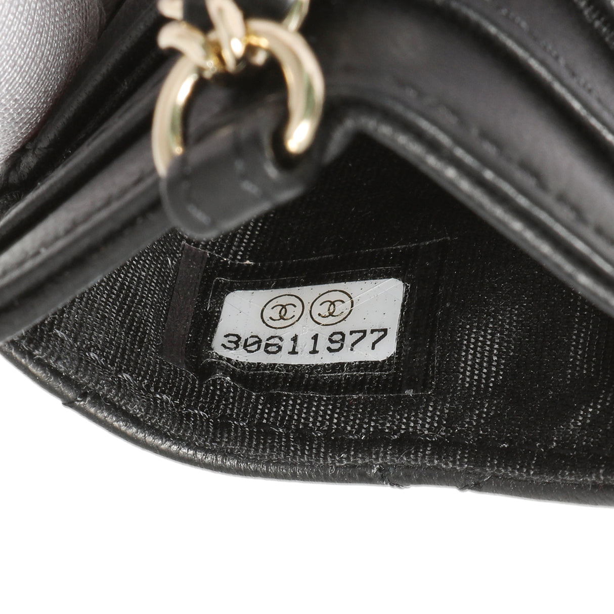 Chanel Black Quilted Lambskin Card Holder on Chain Accessories Chanel