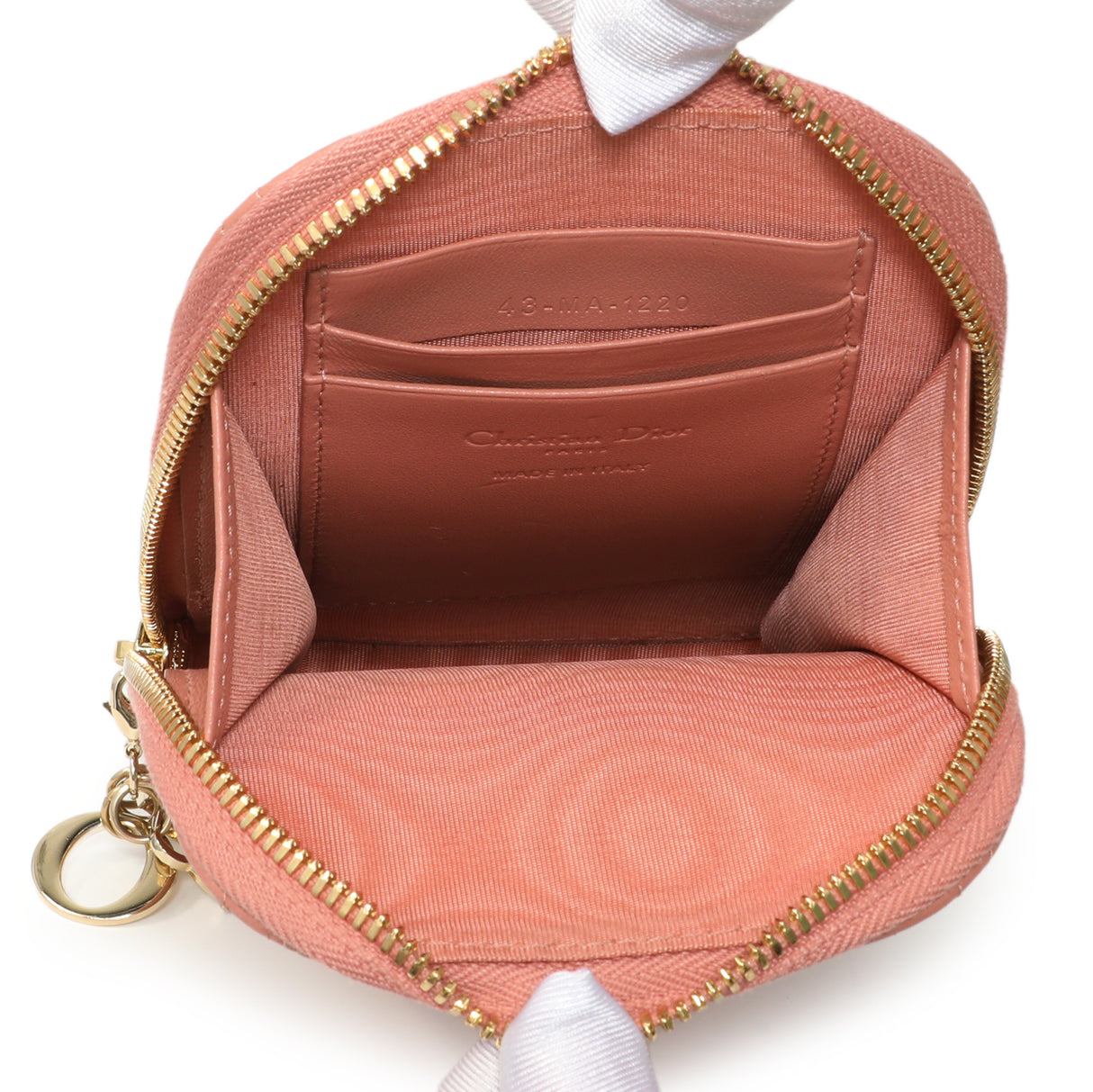 Christian Dior Deep Nude Lambskin Cannage Lady Dior Phone Holder Handbags Christian Dior