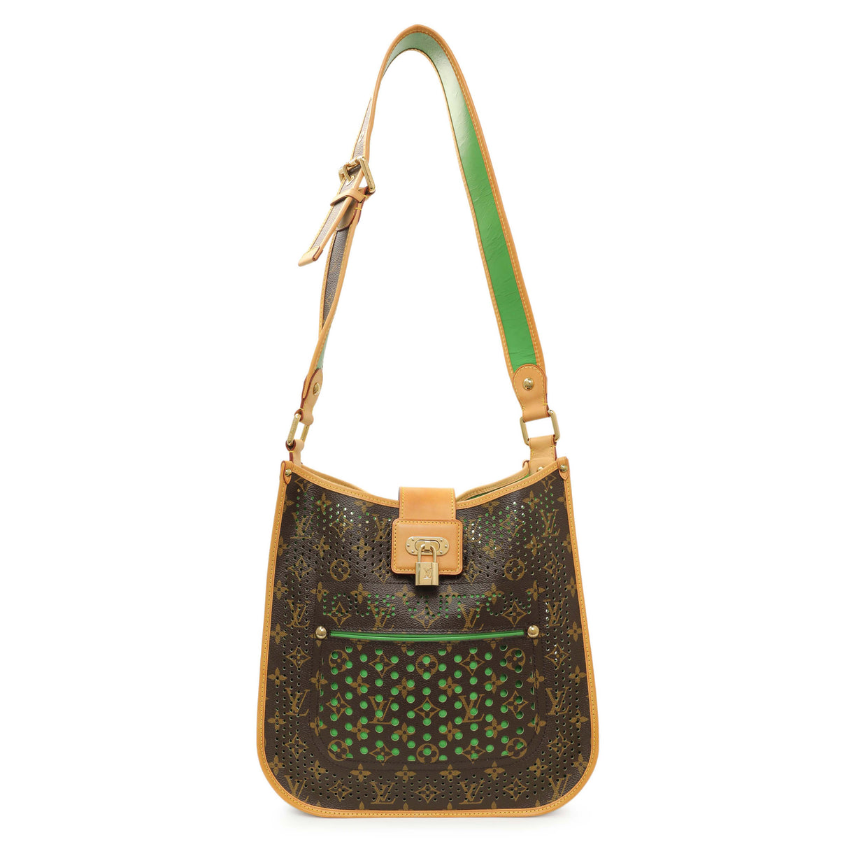 Louis Vuitton Vert Monogram Perforated Musette Handbags Louis Vuitton