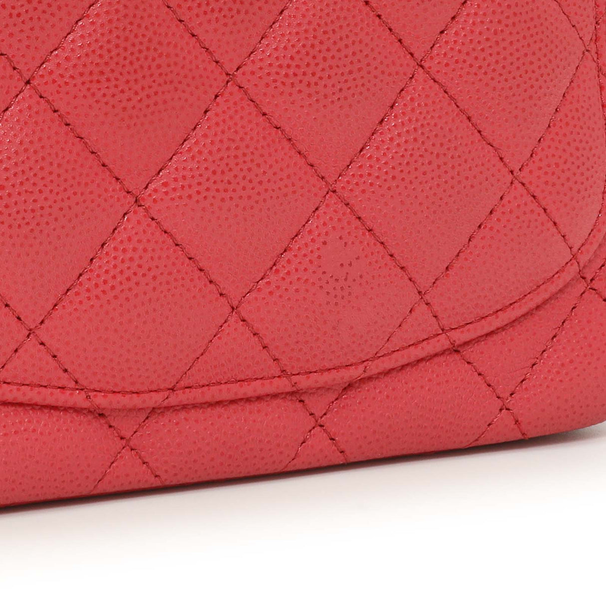 Chanel Pink Quilted Caviar Mini Square Flap Handbags Chanel