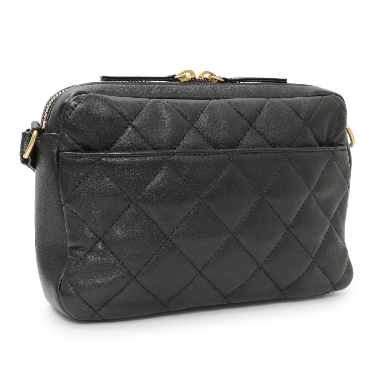 Chanel Black Quilted Calfskin Small Camera Case Handbags Chanel