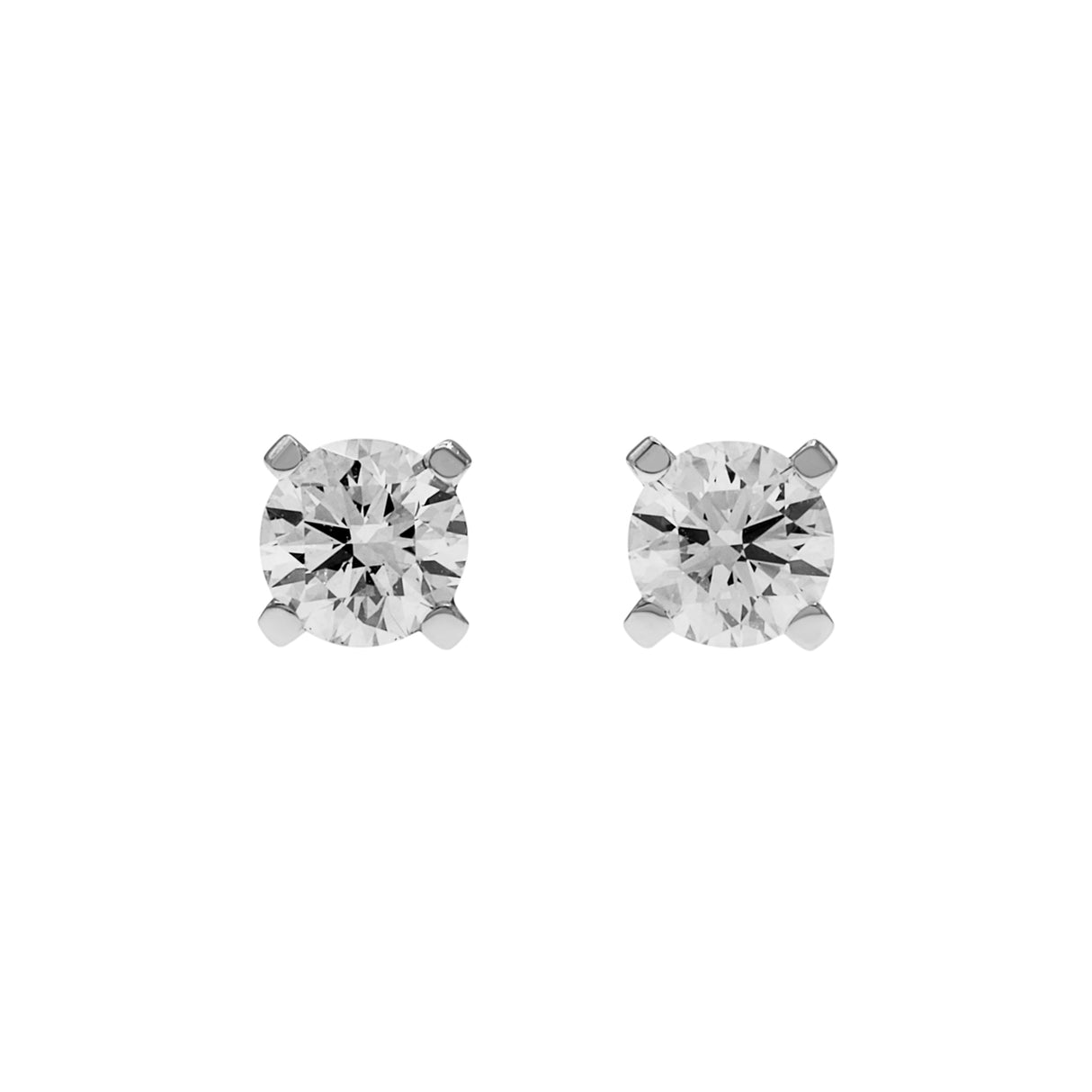 Cartier 18K White Gold 0.37 Carat Diamond Stud Earrings Designer Jewellery Cartier