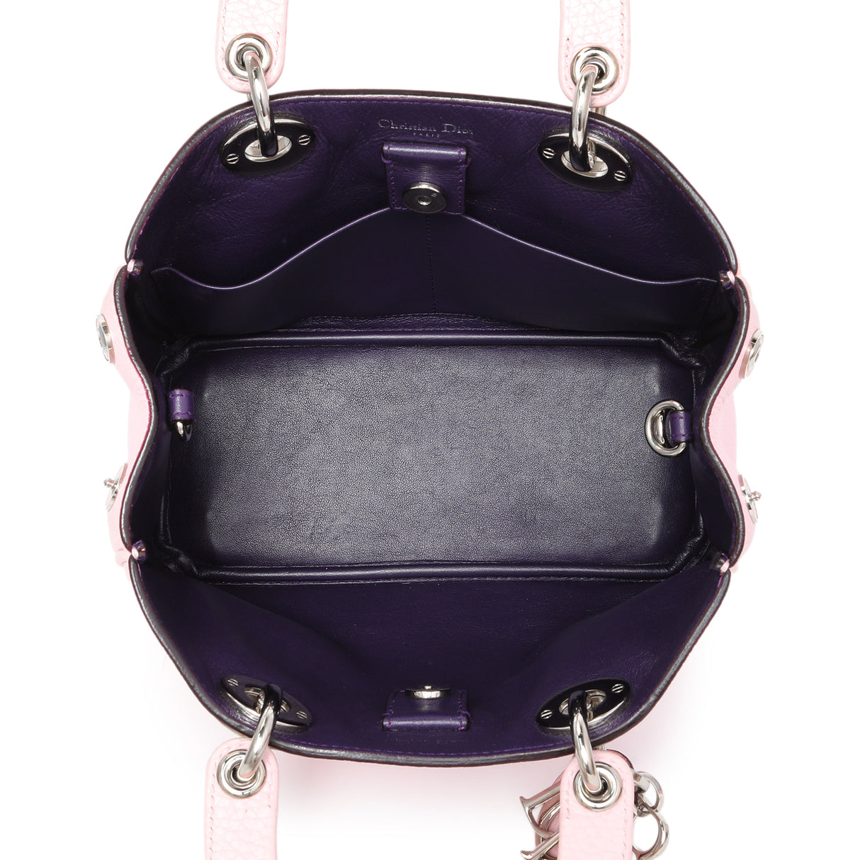 Christian Dior Pink Bullcalf Small Diorissimo Tote Handbags Christian Dior