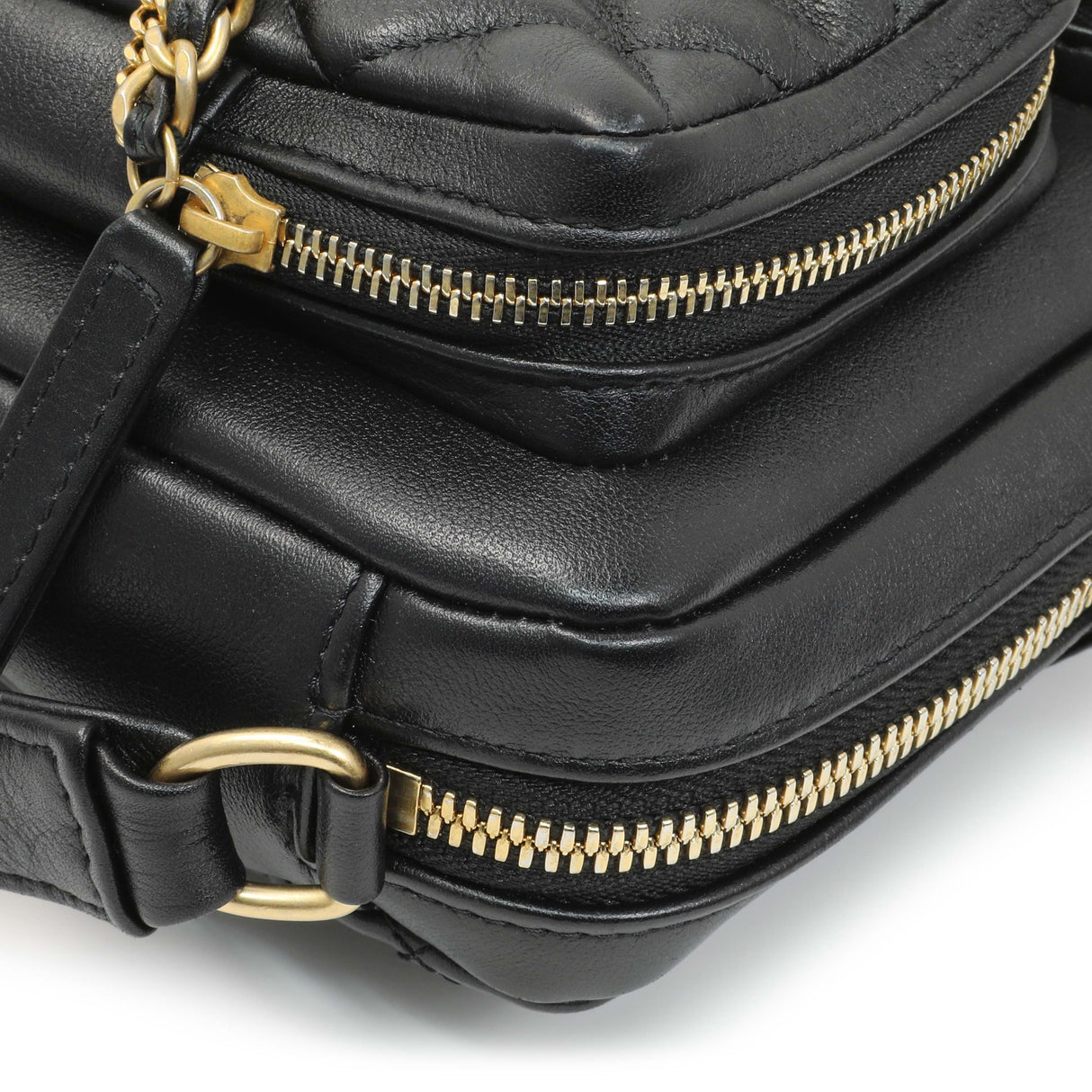 Chanel Black Quilted Calfskin Small Camera Case Handbags Chanel