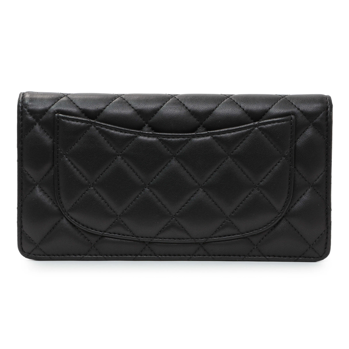 Chanel Lambskin Quilted Yen Wallet Black