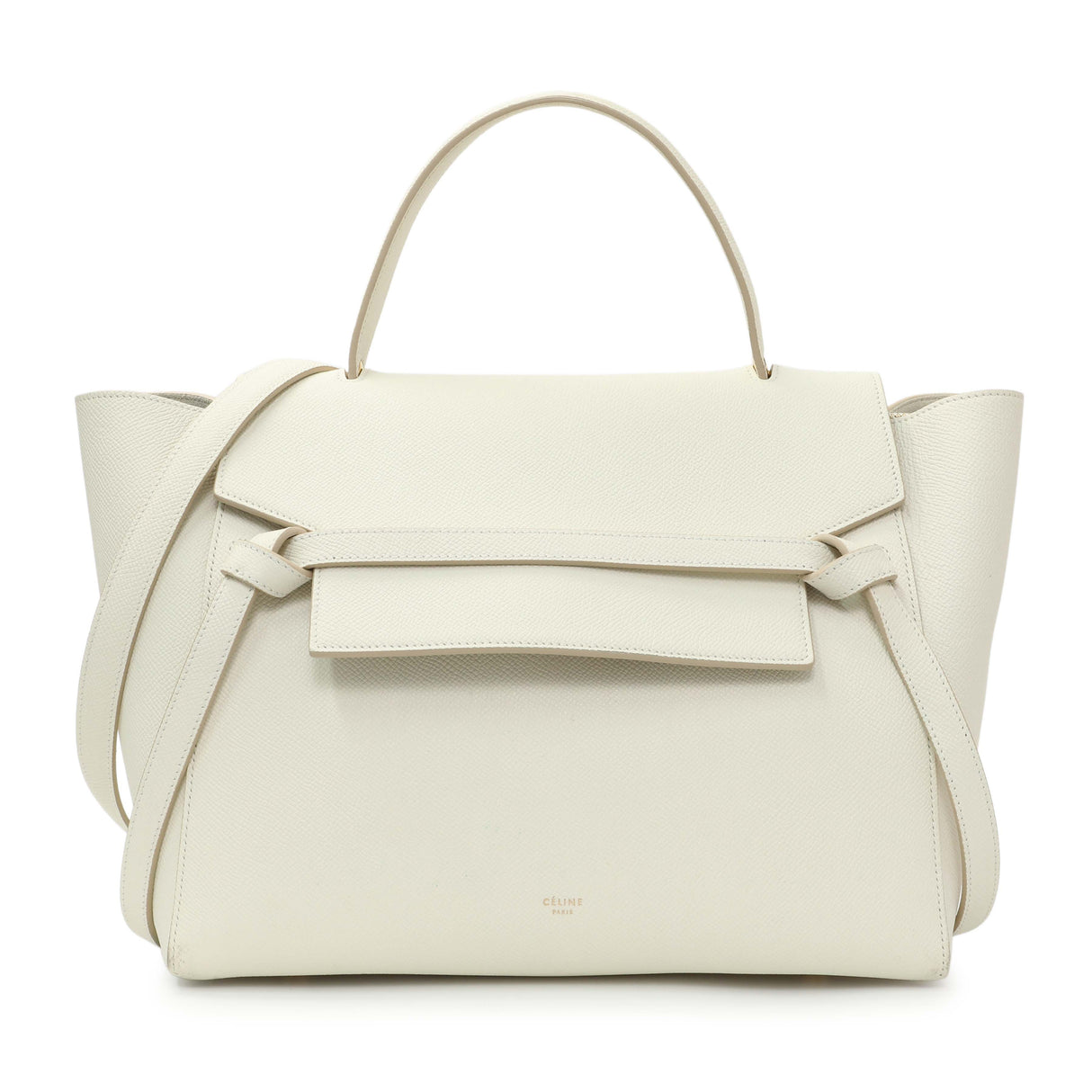 Celine White Grained Calfskin Mini Belt Bag Handbags Celine