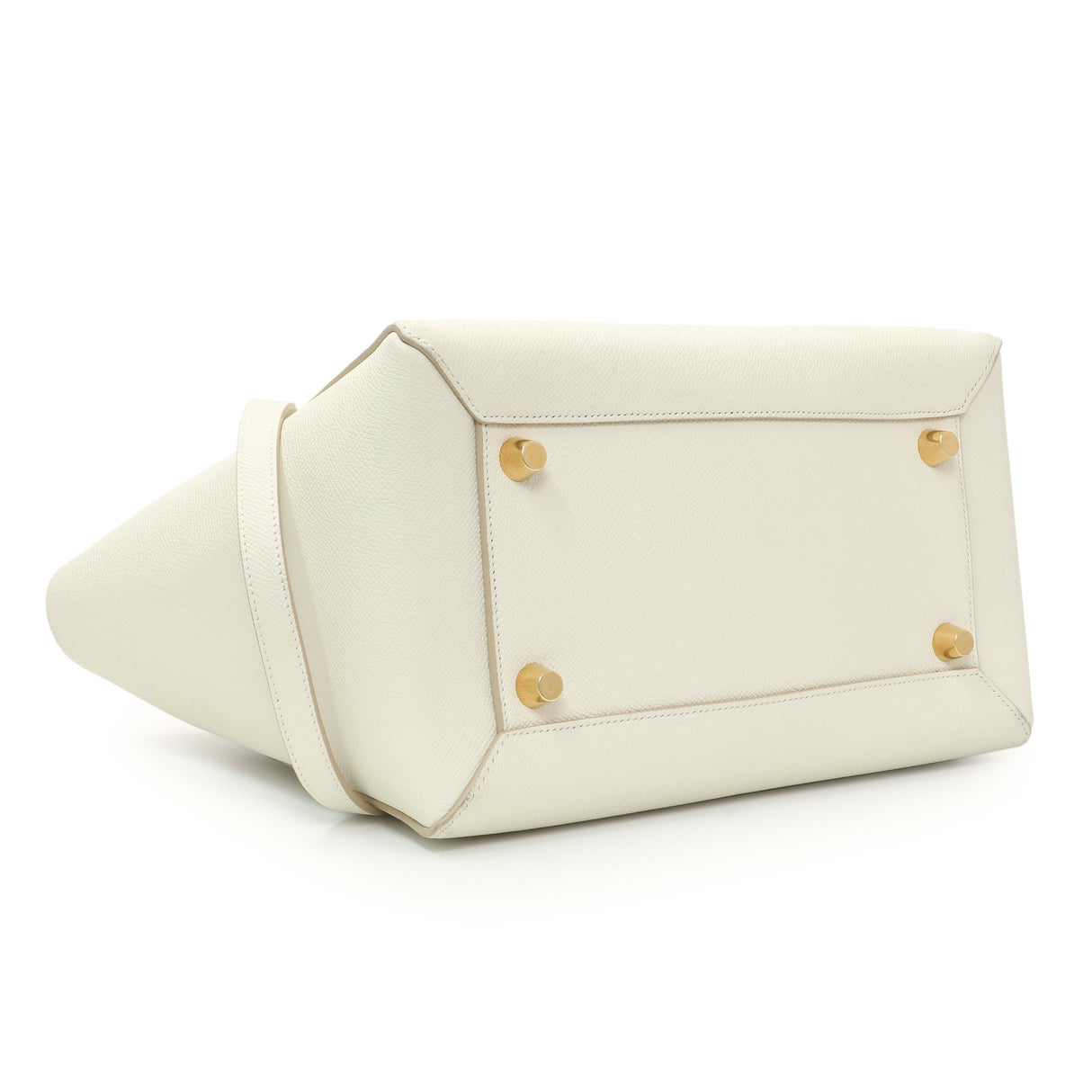 Celine White Grained Calfskin Mini Belt Bag Handbags Celine
