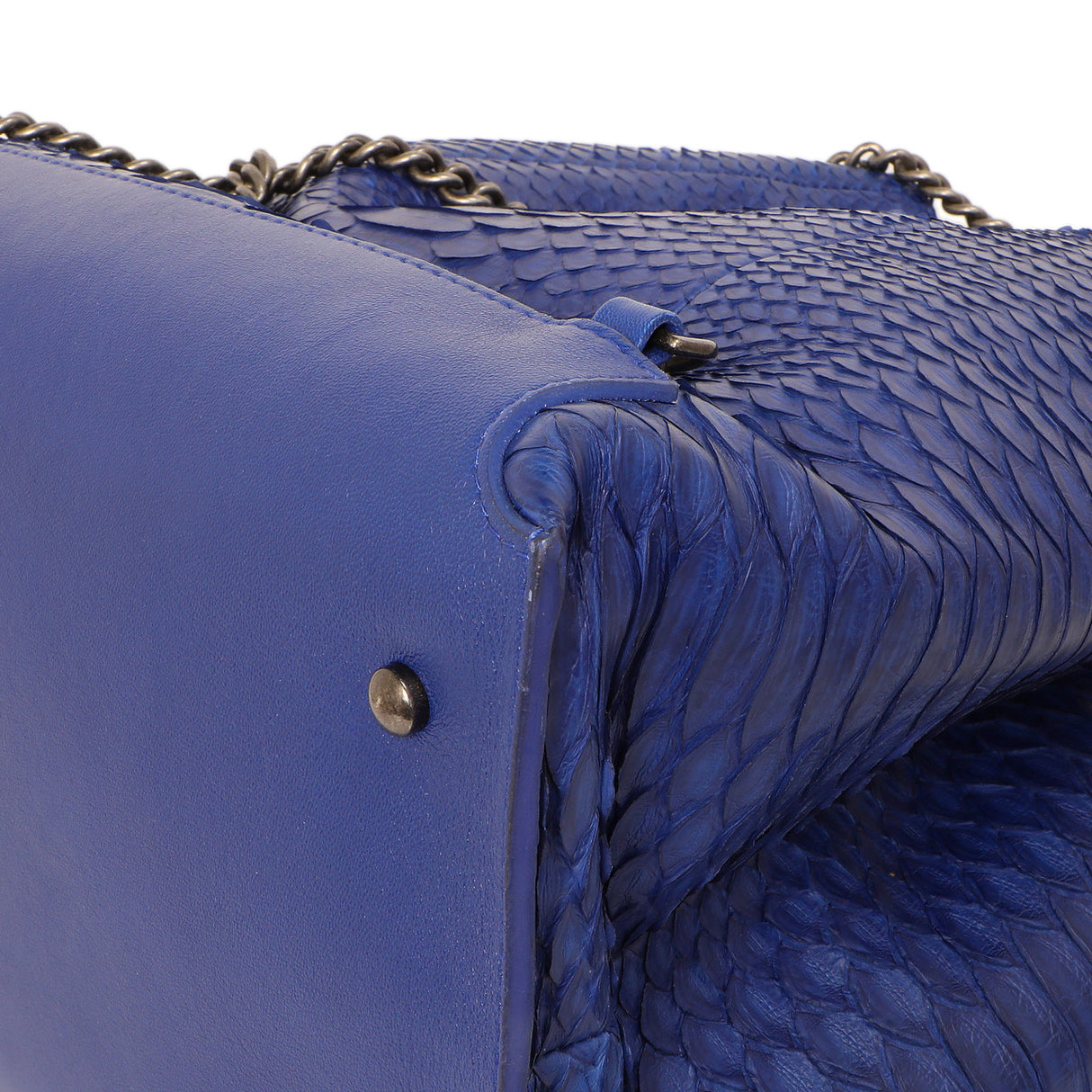 Chanel Blue Python Urban Luxury Drawstring Backpack Handbags Chanel