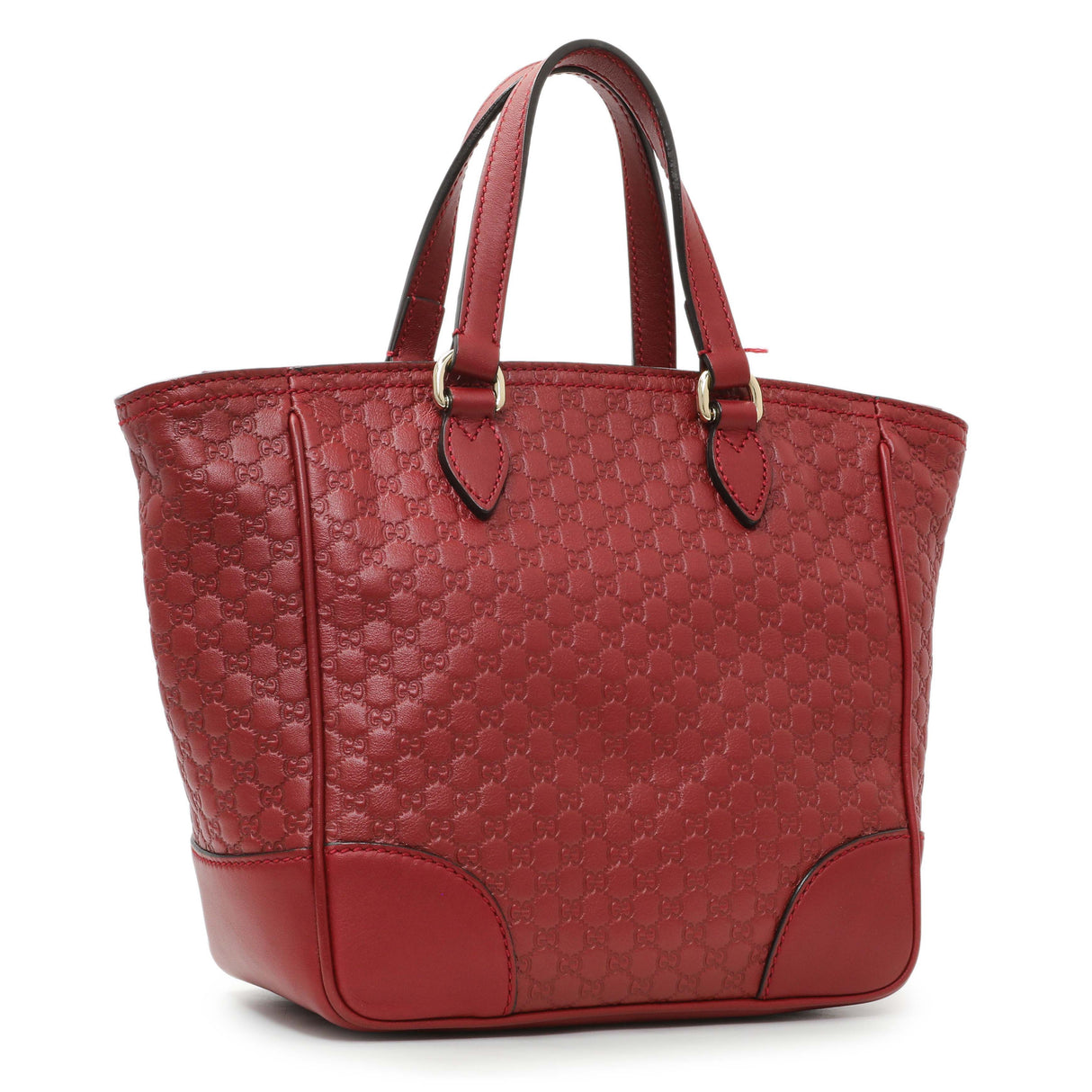 Gucci Red Micro Guccissima Bree Small Top Handle Tote Bag