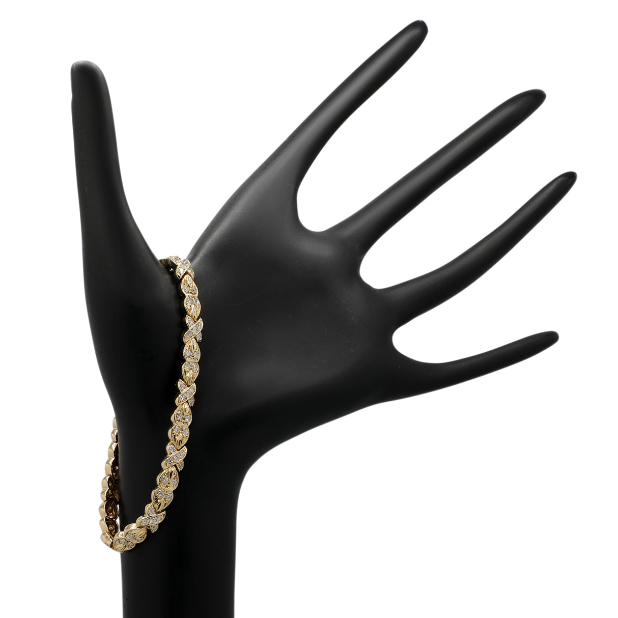 14K Yellow Gold 1.74 Carat X Link Bracelet Fine Jewellery Modaselle