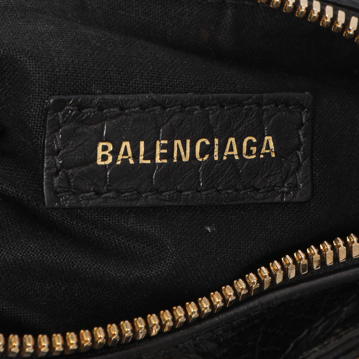 Balenciaga Black Crocodile Embossed Le Cagole Shoulder Bag XS Handbags Balenciaga