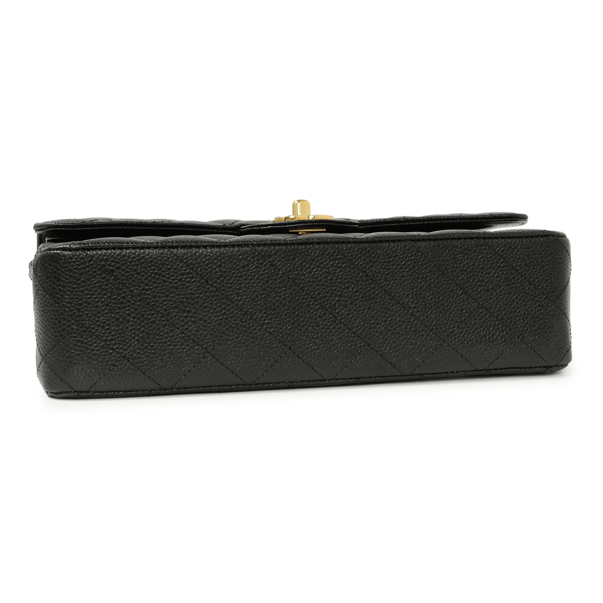 Chanel Black Quilted Caviar Medium Classic Double Flap Handbags Chanel