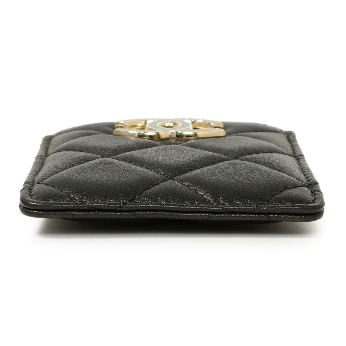 Chanel Black Quilted Lambskin Card Holder on Chain Accessories Chanel