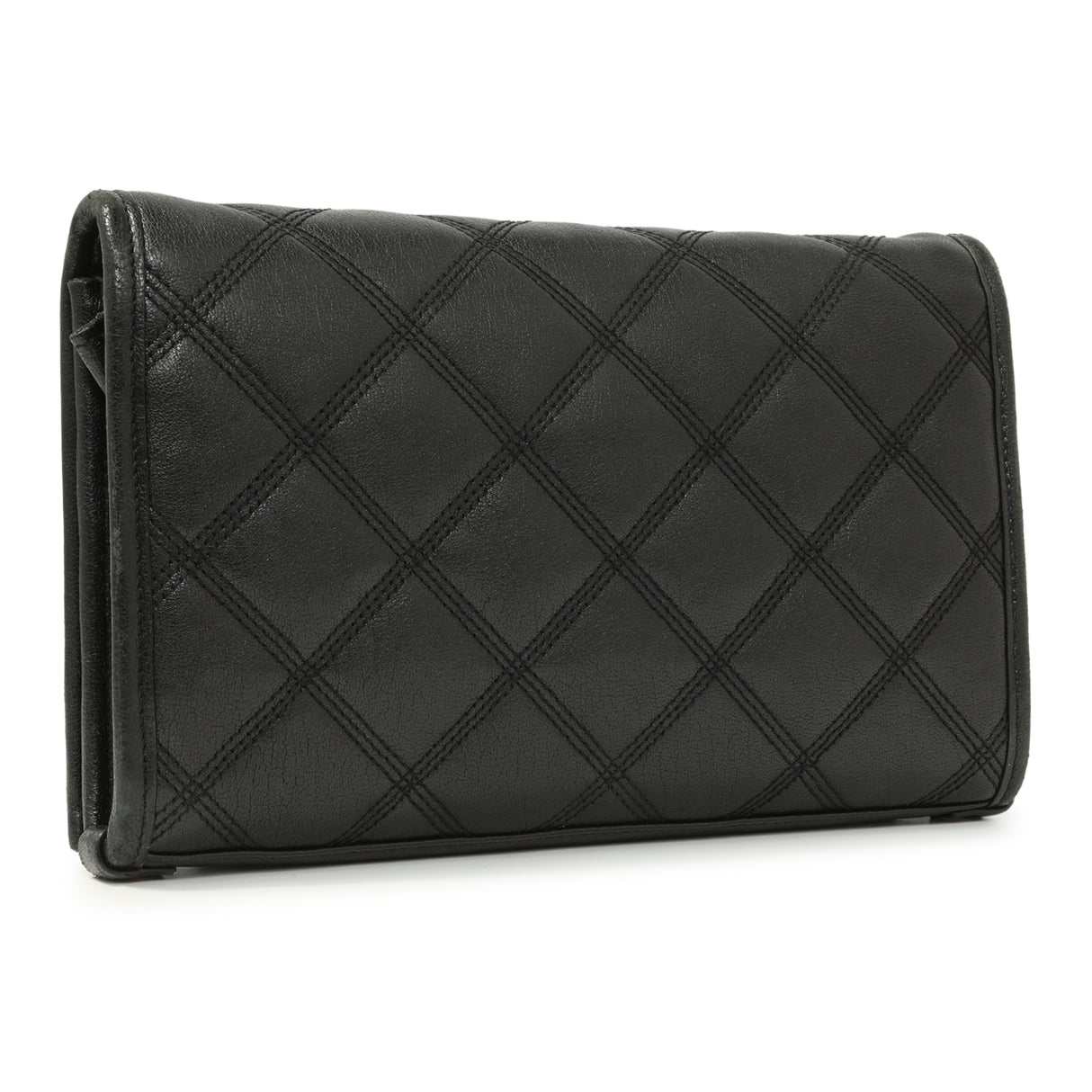 Saint Laurent Black Lambskin Diamond Quilted Becky Chain Wallet Handbags Saint Laurent