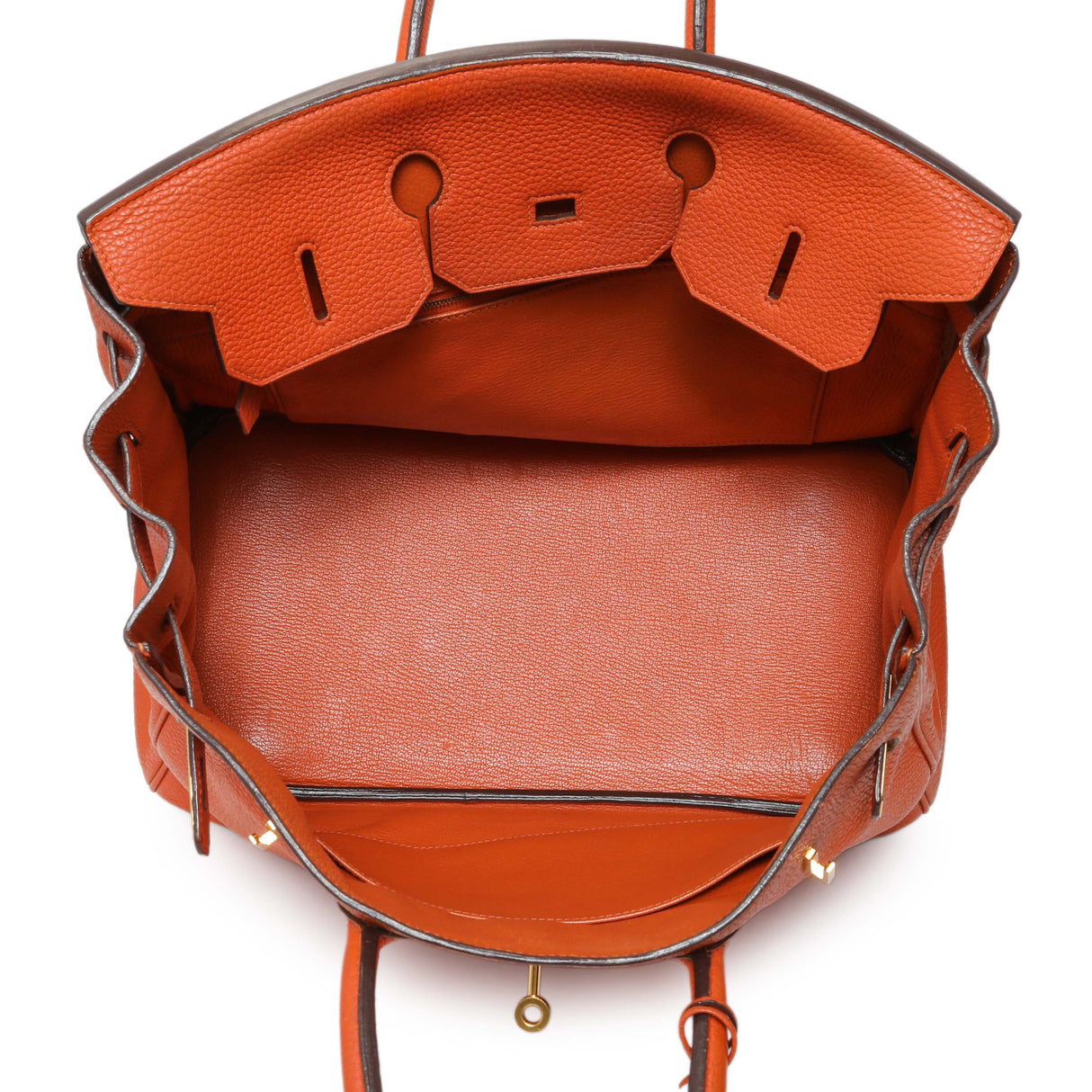 Hermes Orange Clemence Birkin 35 Handbags Hermes