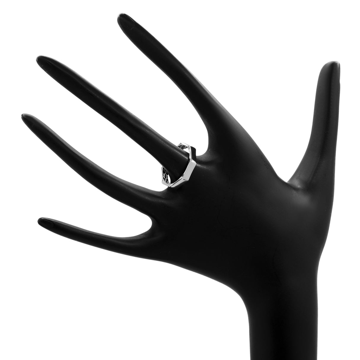 14K White Gold Octagonal 4.0mm Ring Fine Jewellery Modaselle