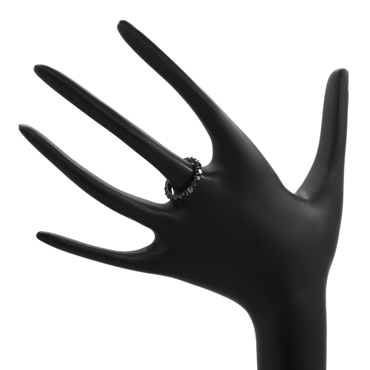 18K Black Gold Black Diamond Eternity Band Fine Jewellery Modaselle