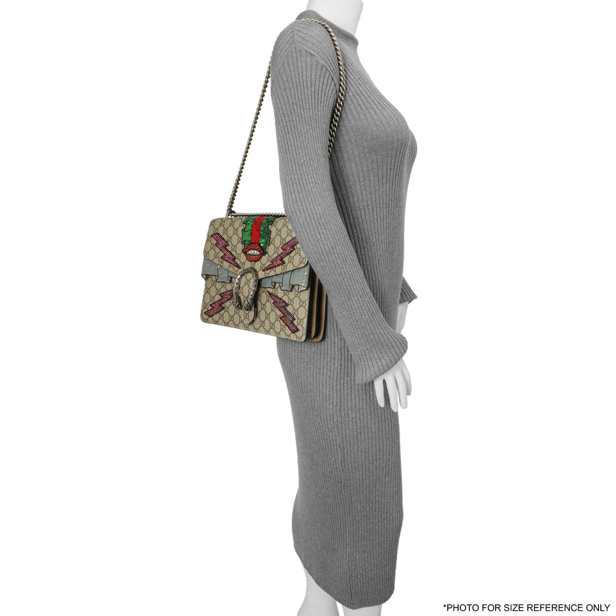 Gucci GG Supreme Monogram Lightning Embroidered Medium Dionysus Shoulder Bag Handbags Gucci