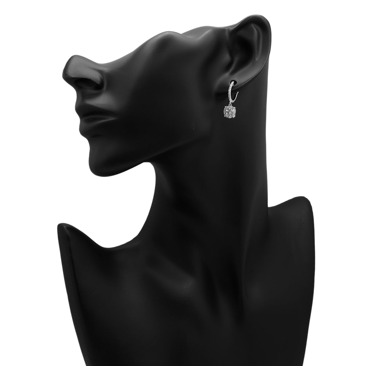 18K White Gold 0.94 Carat Diamond Drop Earrings Fine Jewellery Modaselle