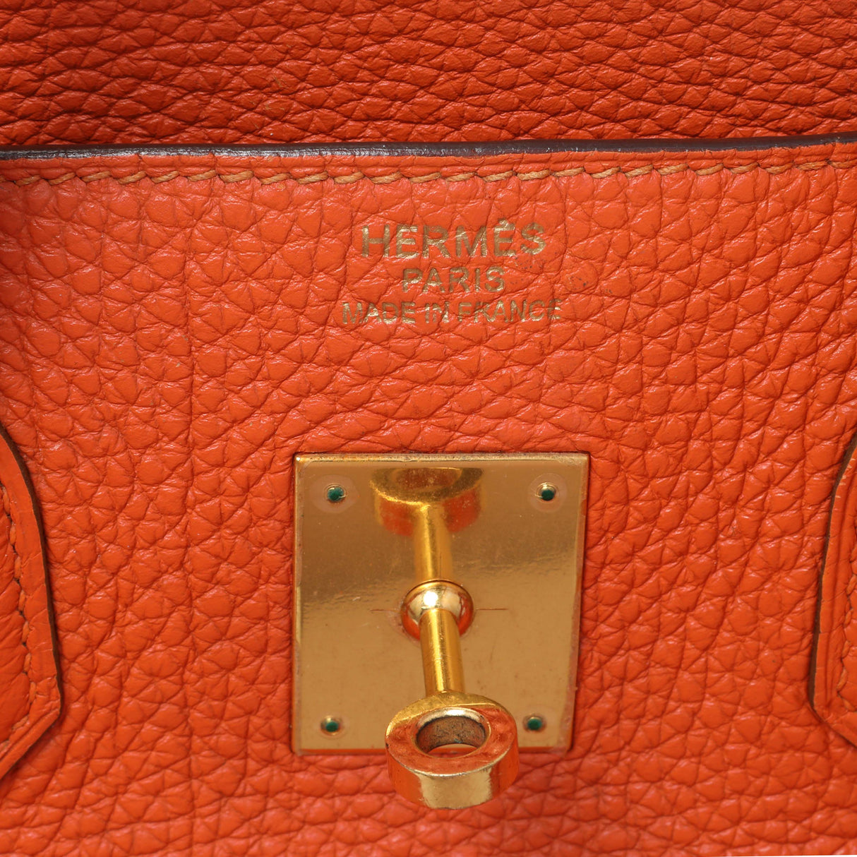 Hermes Orange Clemence Birkin 35 Handbags Hermes
