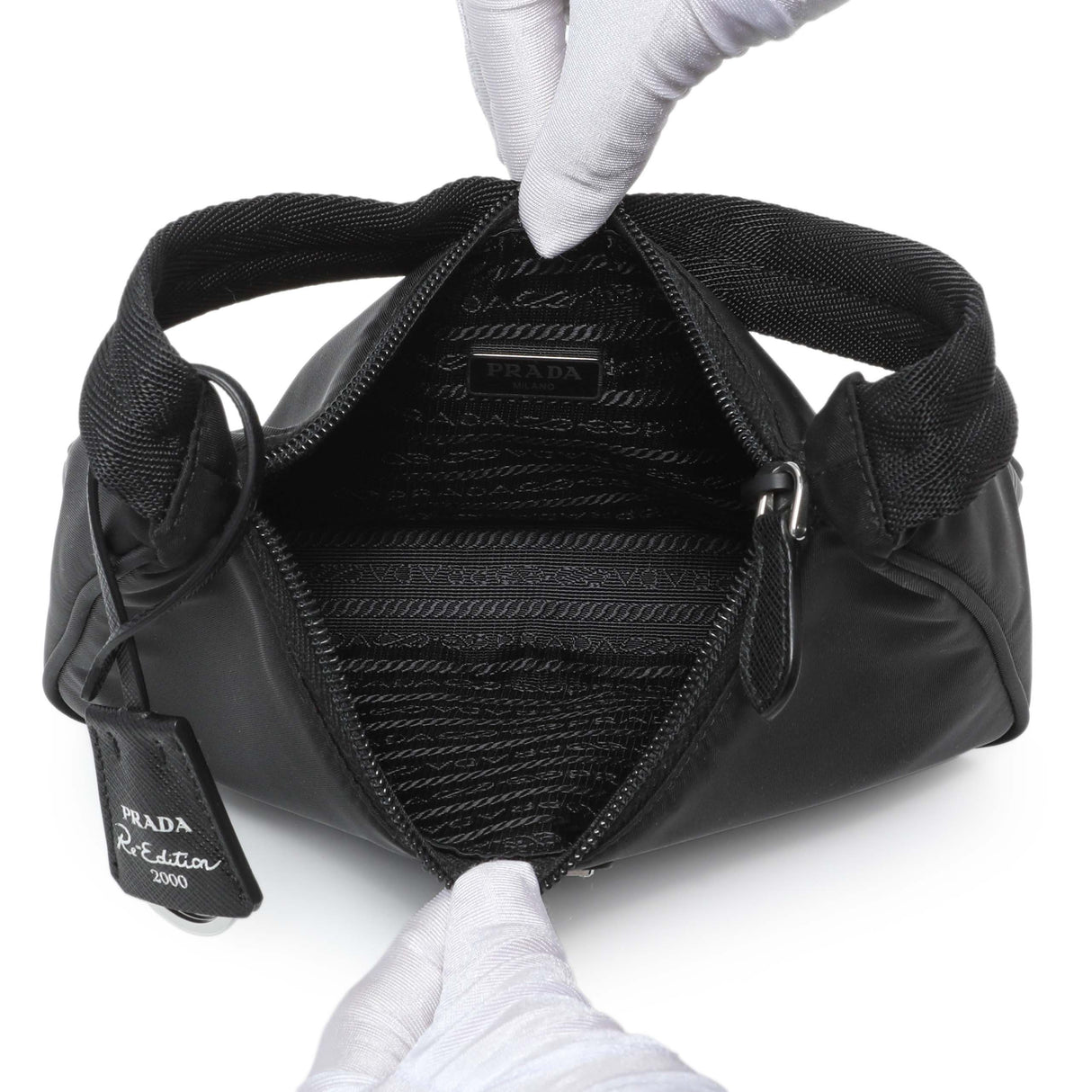 Prada Black Re-Nylon Mini Re-Edition 2000 Handbags Prada