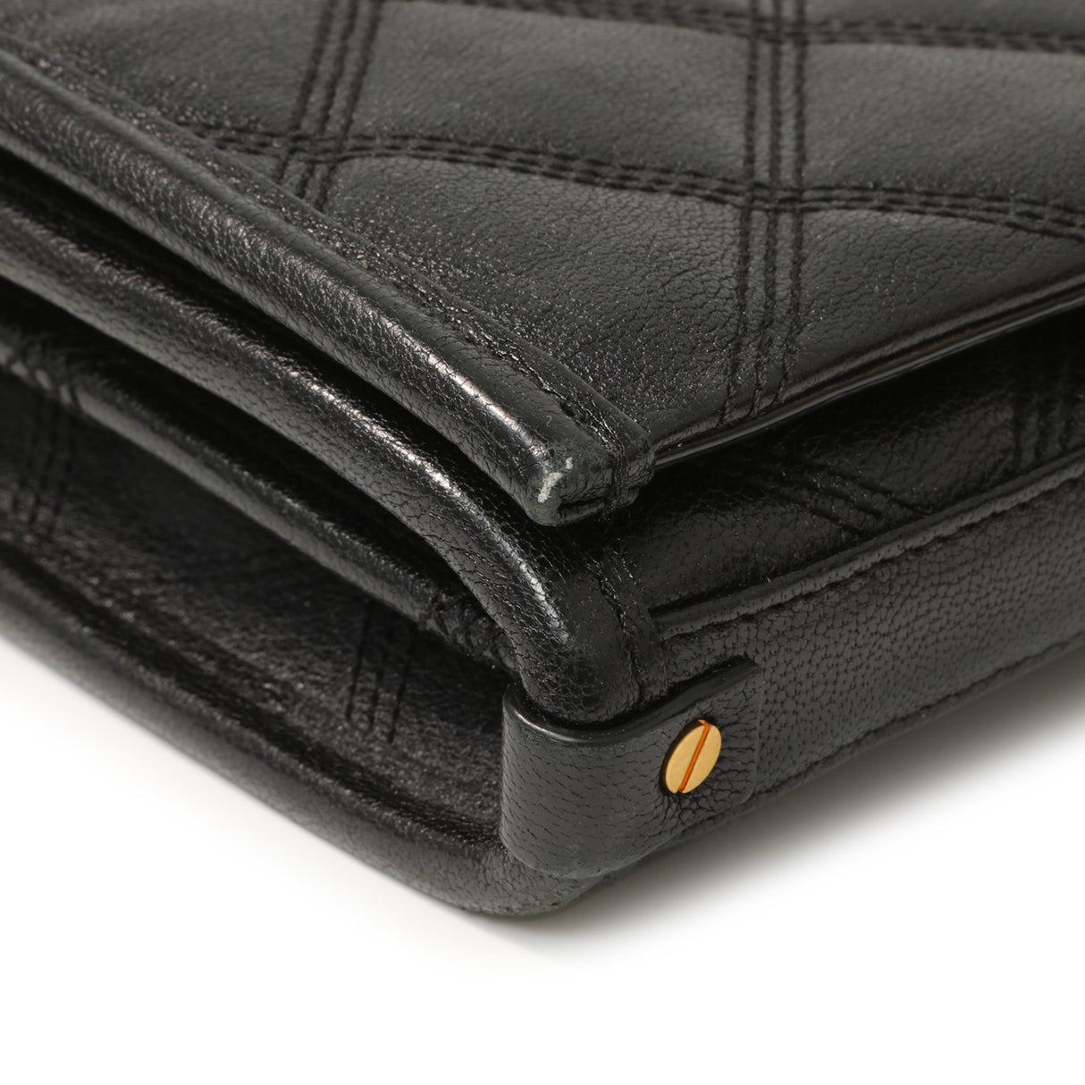 Saint Laurent Black Lambskin Diamond Quilted Becky Chain Wallet Handbags Saint Laurent