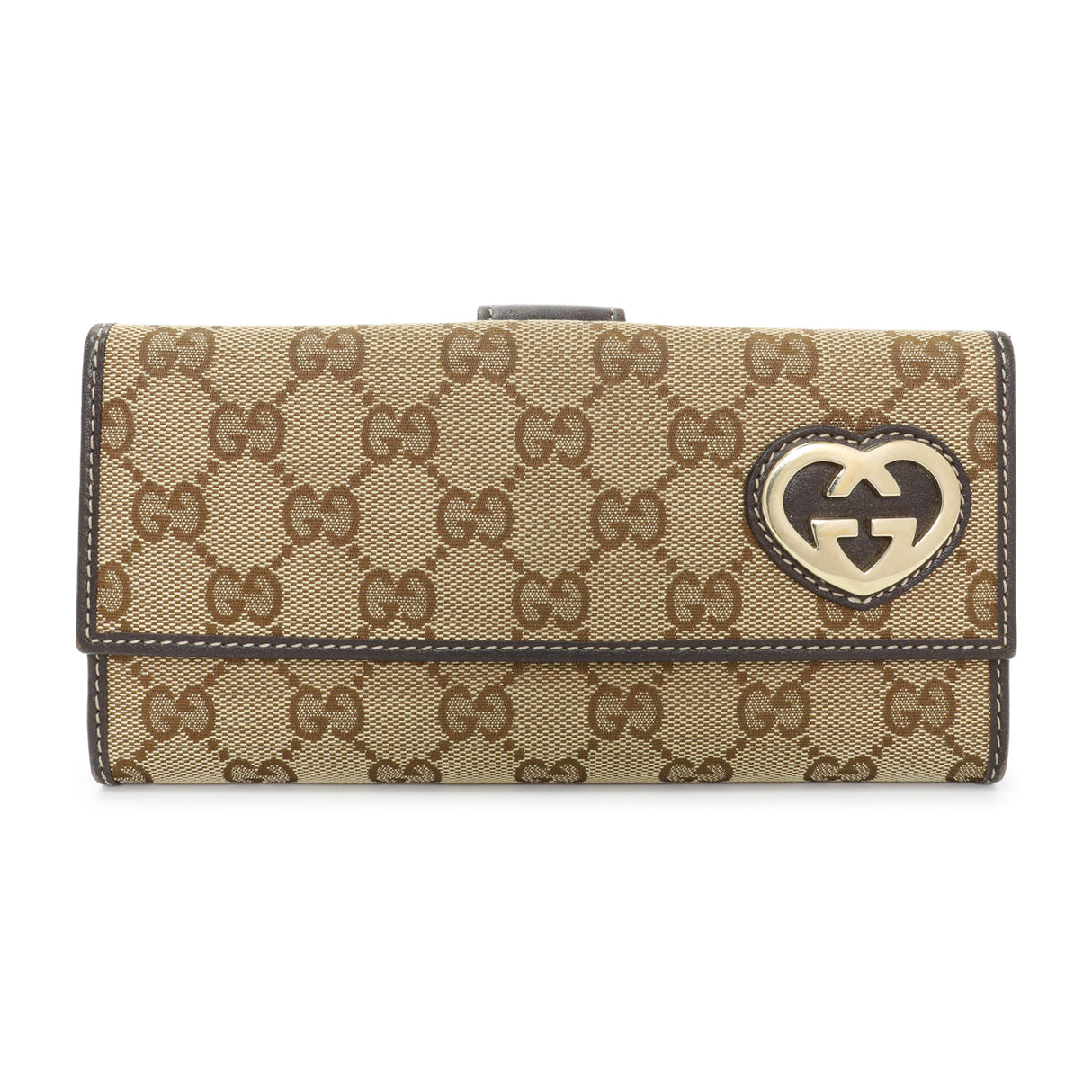 Gucci Monogram Lovely Heart Continental Wallet Accessories Gucci