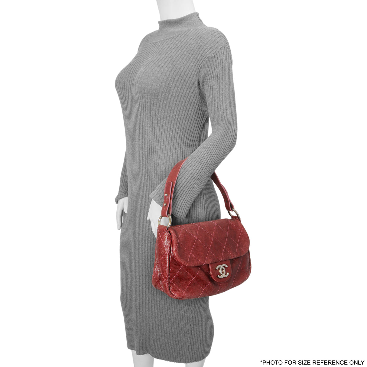 Chanel Burgundy Glazed Calfskin On The Road Flap Handbags Chanel