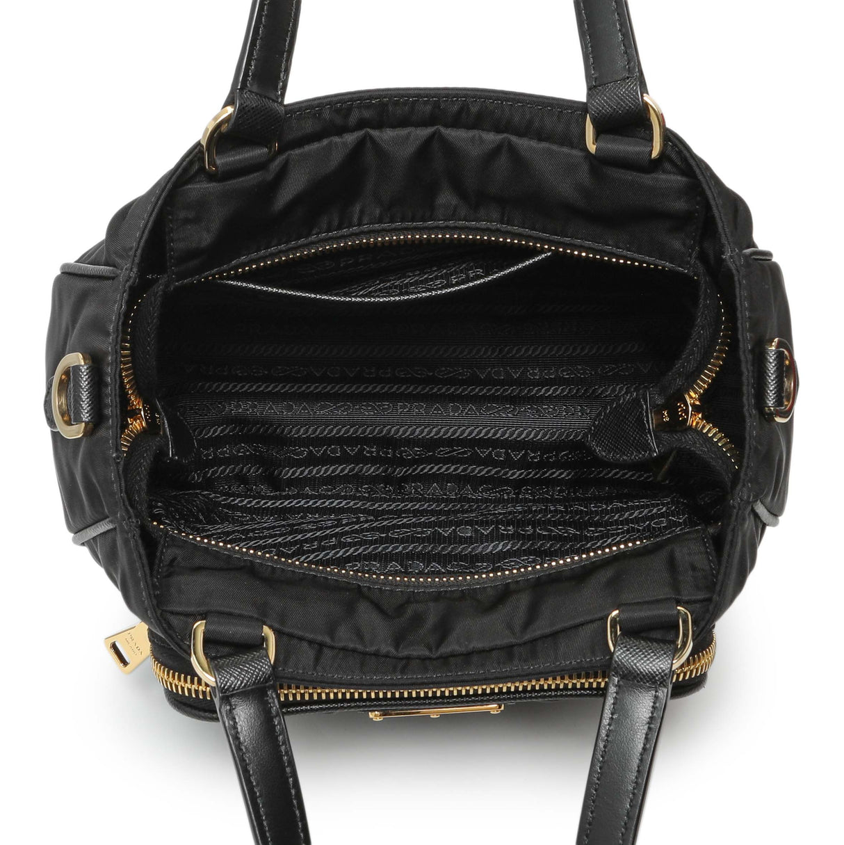 Prada Black Tessuto Front Pocket Bag Handbags Prada