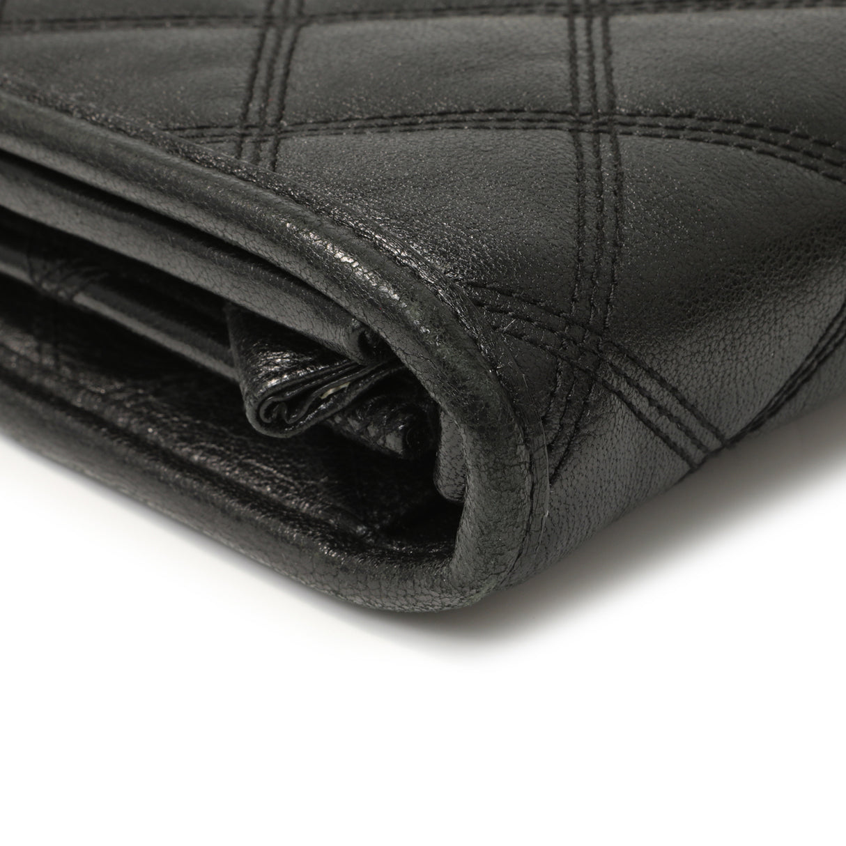 Saint Laurent Black Lambskin Diamond Quilted Becky Chain Wallet Handbags Saint Laurent