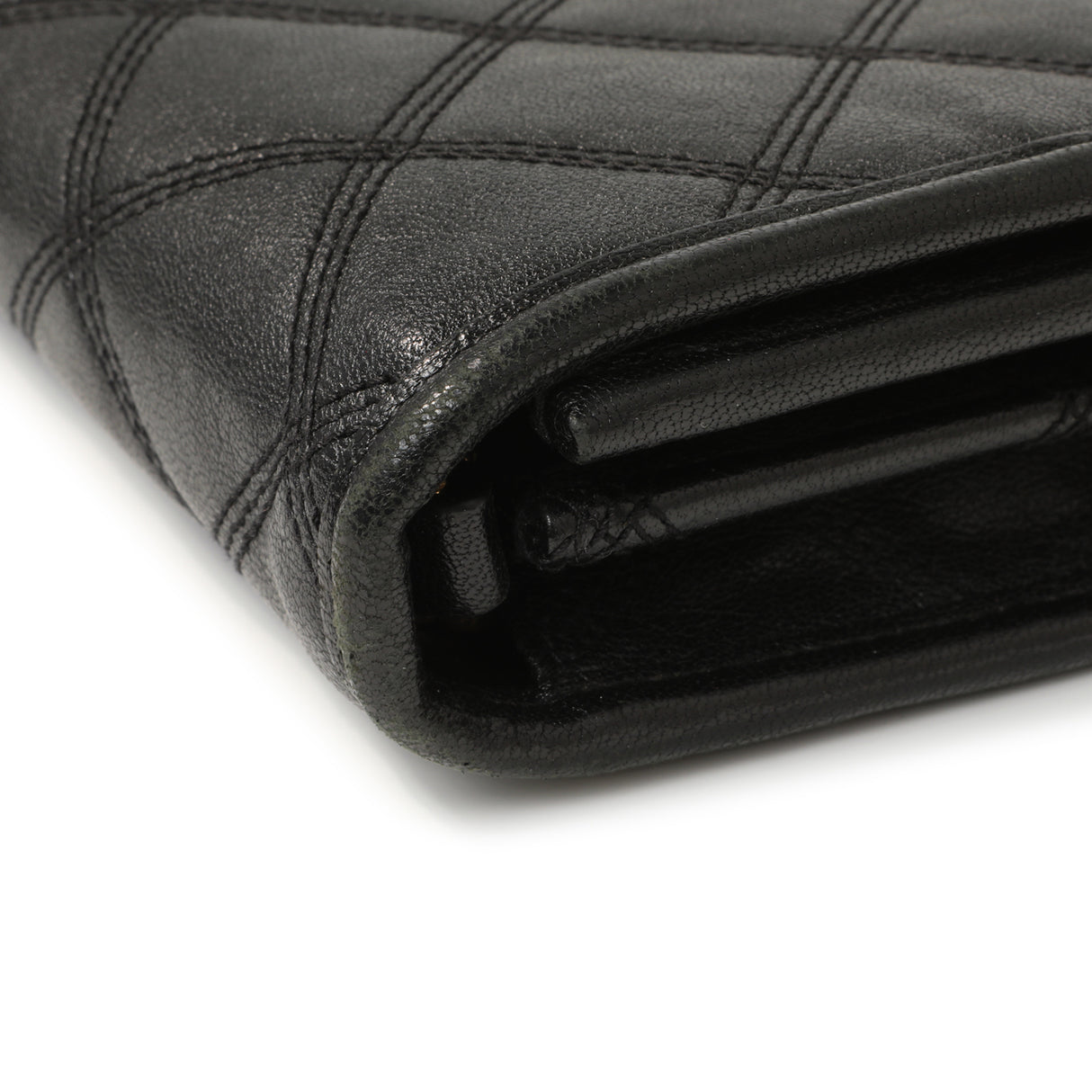 Saint Laurent Black Lambskin Diamond Quilted Becky Chain Wallet Handbags Saint Laurent