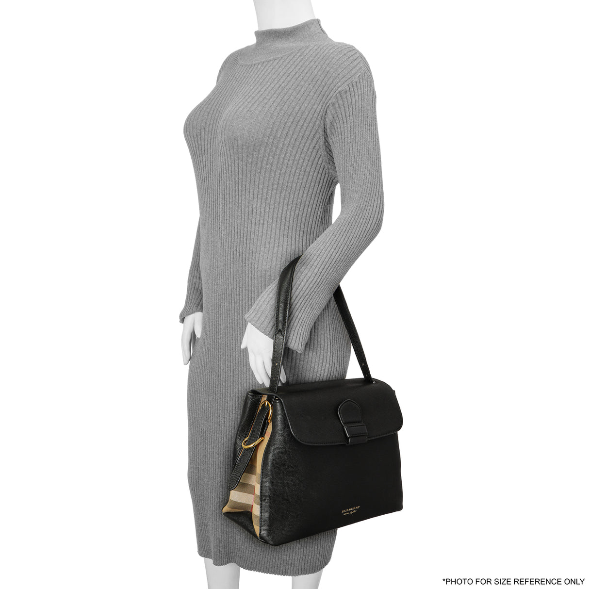 Burberry Black Derby Calfskin House Check Medium Camberley Handbags Burberry