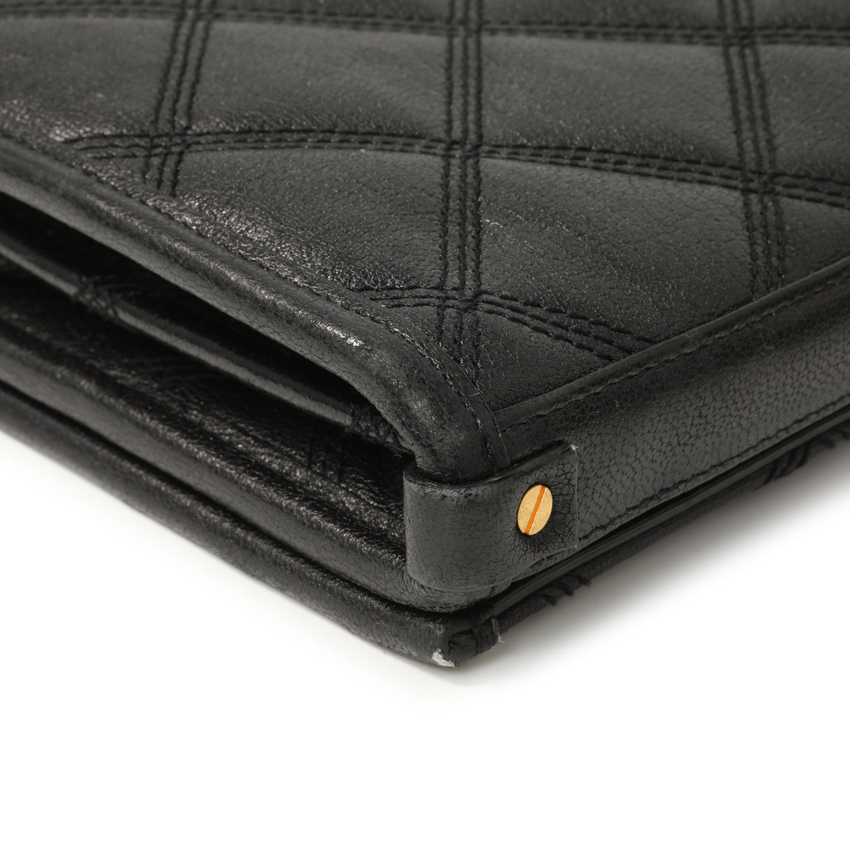 Saint Laurent Black Lambskin Diamond Quilted Becky Chain Wallet Handbags Saint Laurent