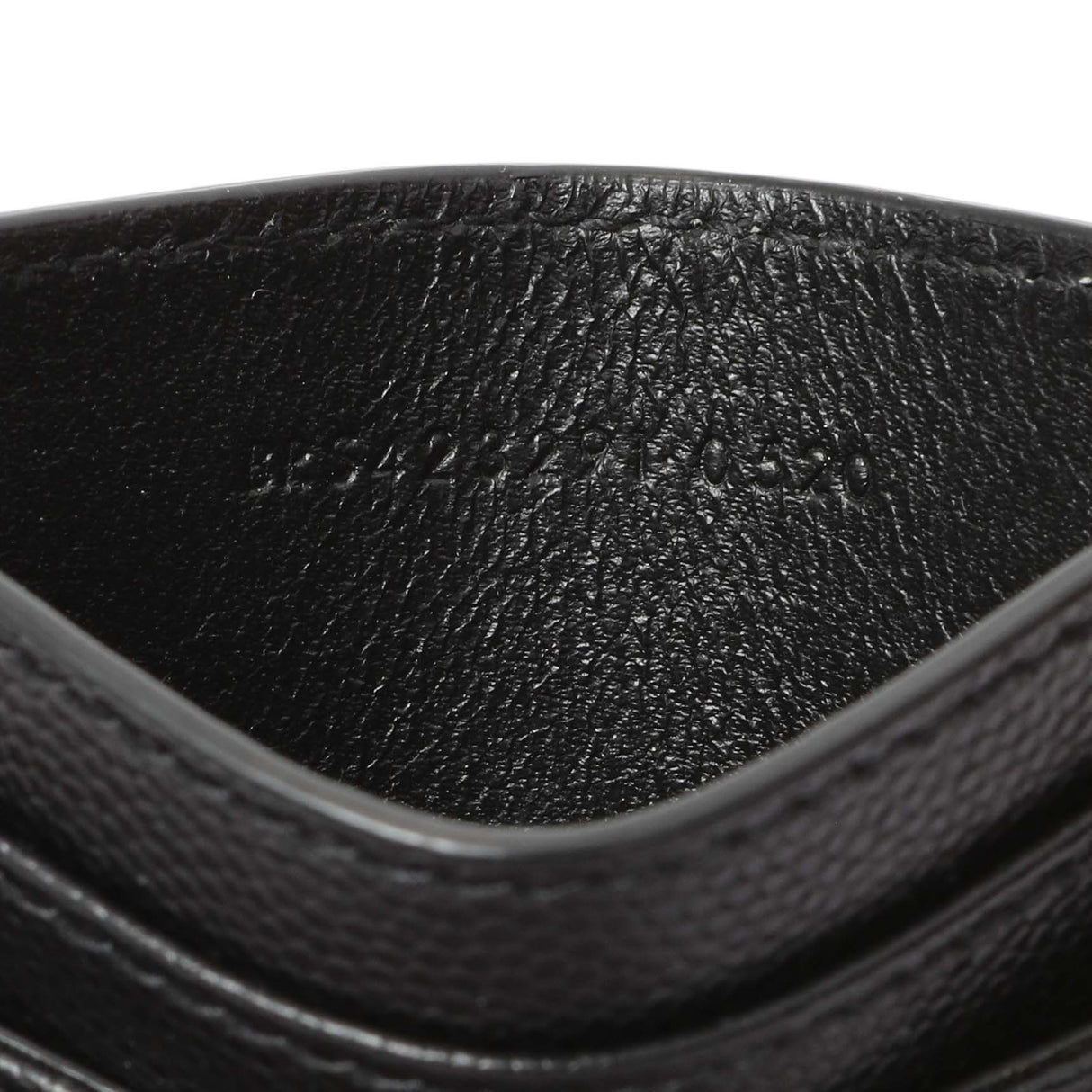 Saint Laurent Black Grain De Poudre Matelasse Chevron Monogram Credit Card Case Accessories Saint Laurent